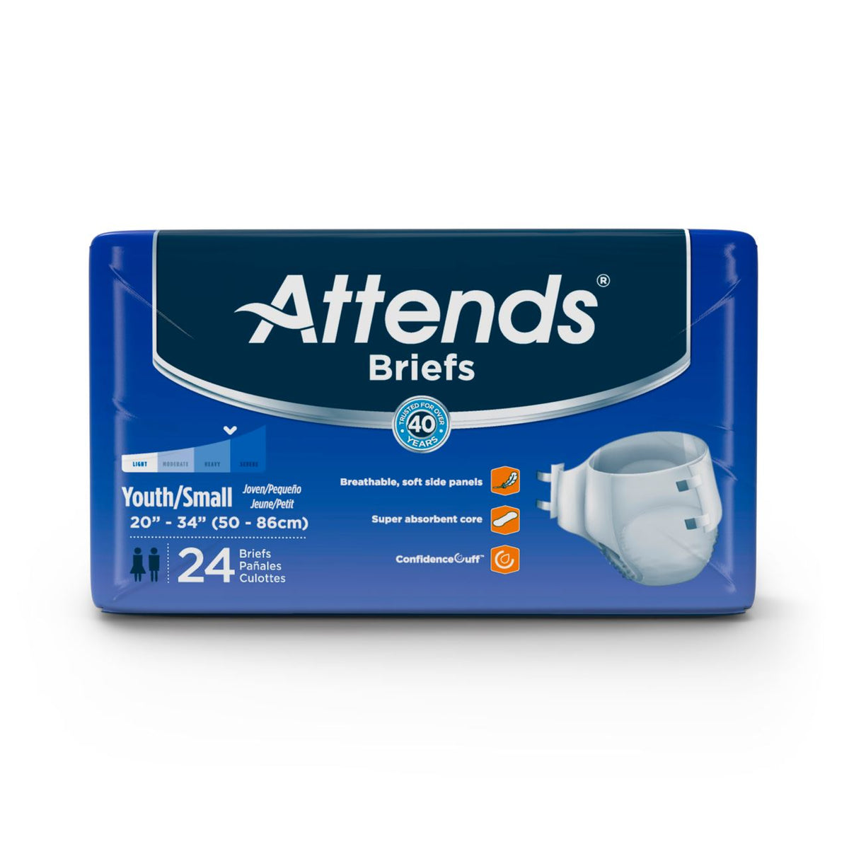 Attends Incontinence Stretch Briefs Adult Diapers Moderate