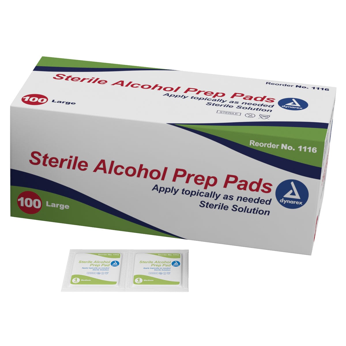 Dynarex Alcohol Prep Pad, Large, 1.18" X 3.54" Sterile – Save Rite Medical