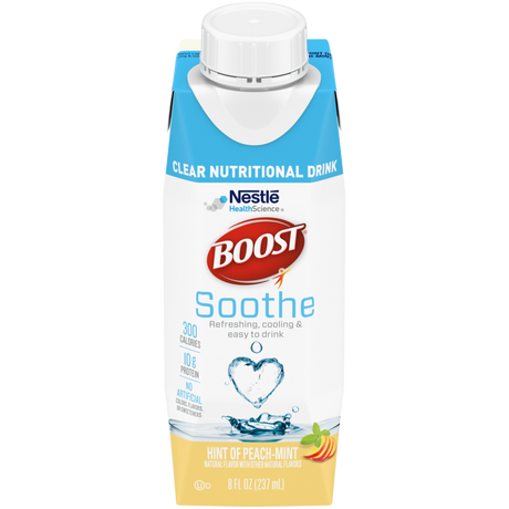 Image of BOOST SOOTHE, Peach-Mint, 8 fl Ounce Tetra Prisma