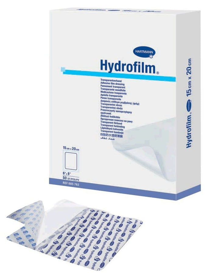 Image of Hydrofilm Transparent Film Dressing w/ Polyacrylate Adhesive, 6" x 8"