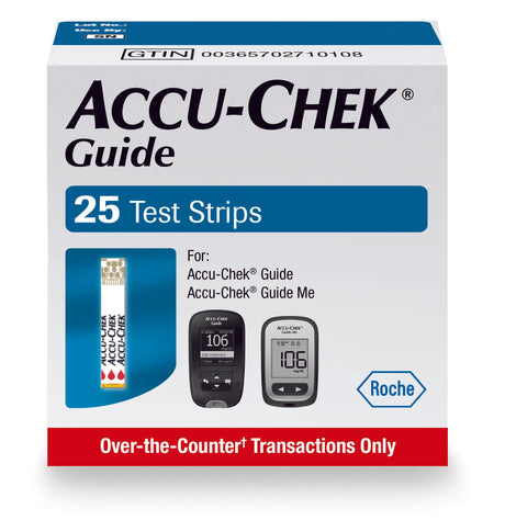 Image of Roche Accu-Chek® Guide Blood Glucose Test Strip, 25 Count