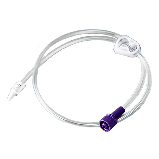 Image of Vesco Feeding Tube Extension set, Bolus Feed Single ENFit® Port, with 90 Degree Connector, 12'' Universal