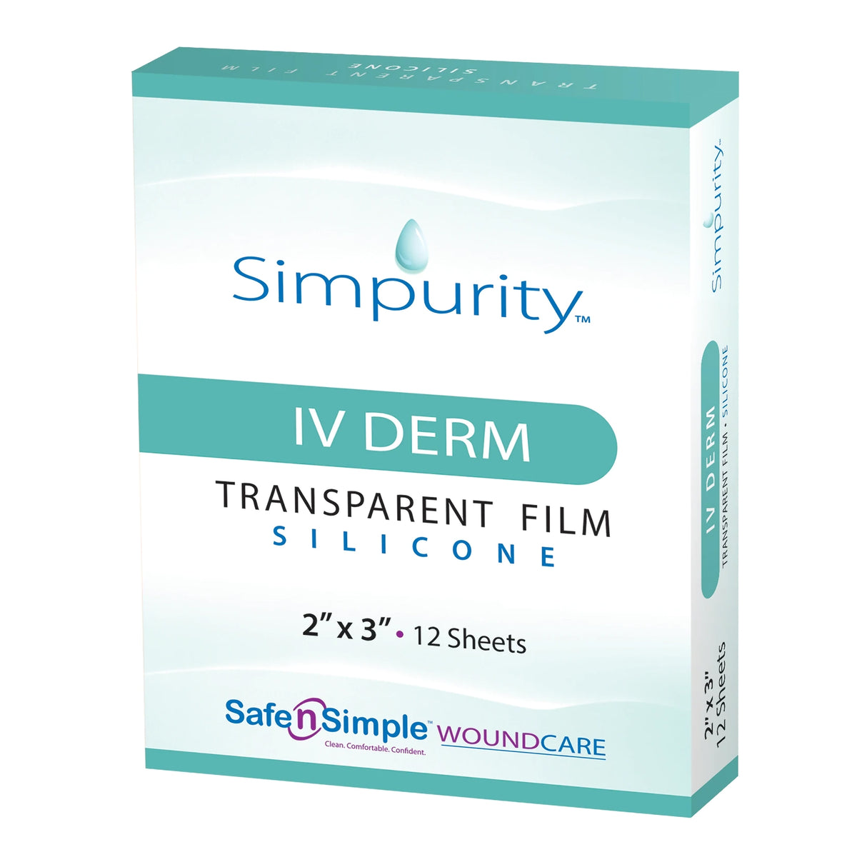 Image of Simpurity IV Derm Transparent Silicone Film Dressing 2" x 3"