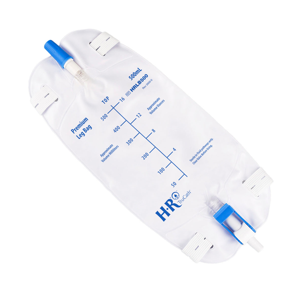 Image of TruCath 500ml Premium Flocked Back Leg Bag with Flip Valve