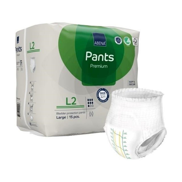 Image of Abena Pants Premium Protective Underwear 39" - 55", Large - Absorbency Level 2