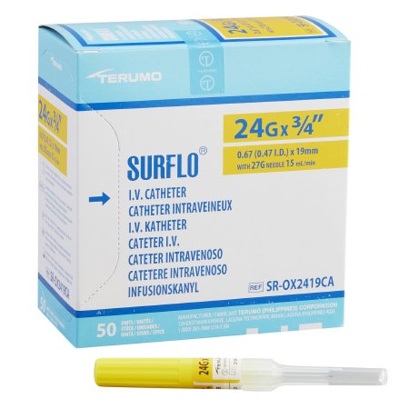 Image of Surflo® Peripheral IV Catheter 24G x 3/4"