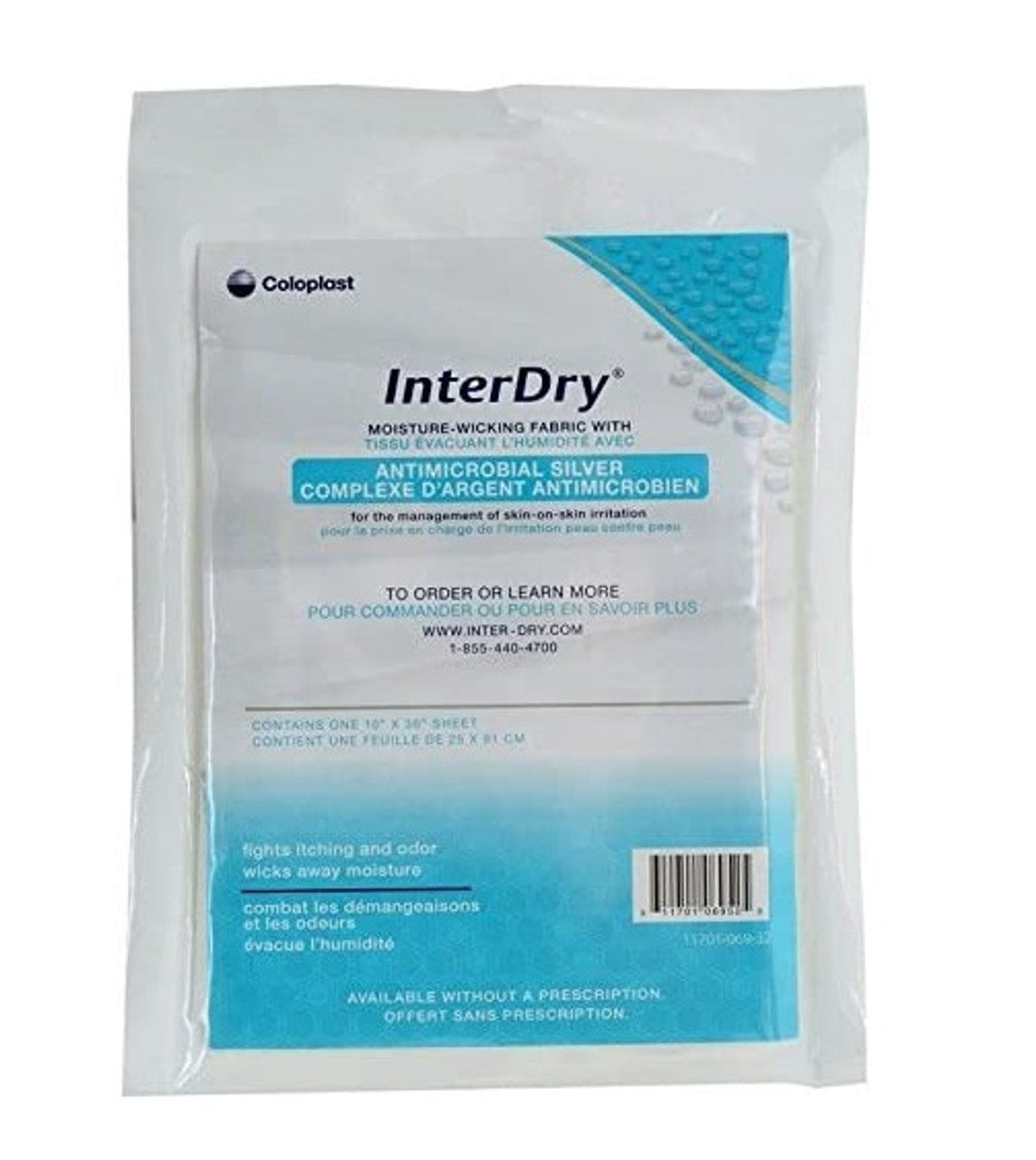 Image of InterDry Ag Textile with Antimicrobial Silver Complex 10" x 18"