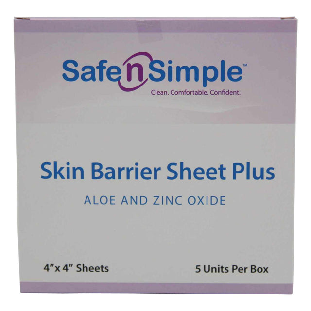 Image of 4" x 4" Skin Barrier Sheet Plus, With Aloe and Zinc Oxide