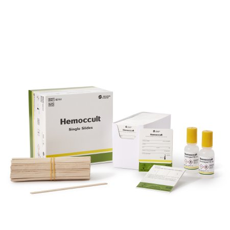 Image of Hemoccult® Cancer Screening Test Kit Single Slides Fecal Occult Blood Test (FOBT) 100 Tests CLIA Waived