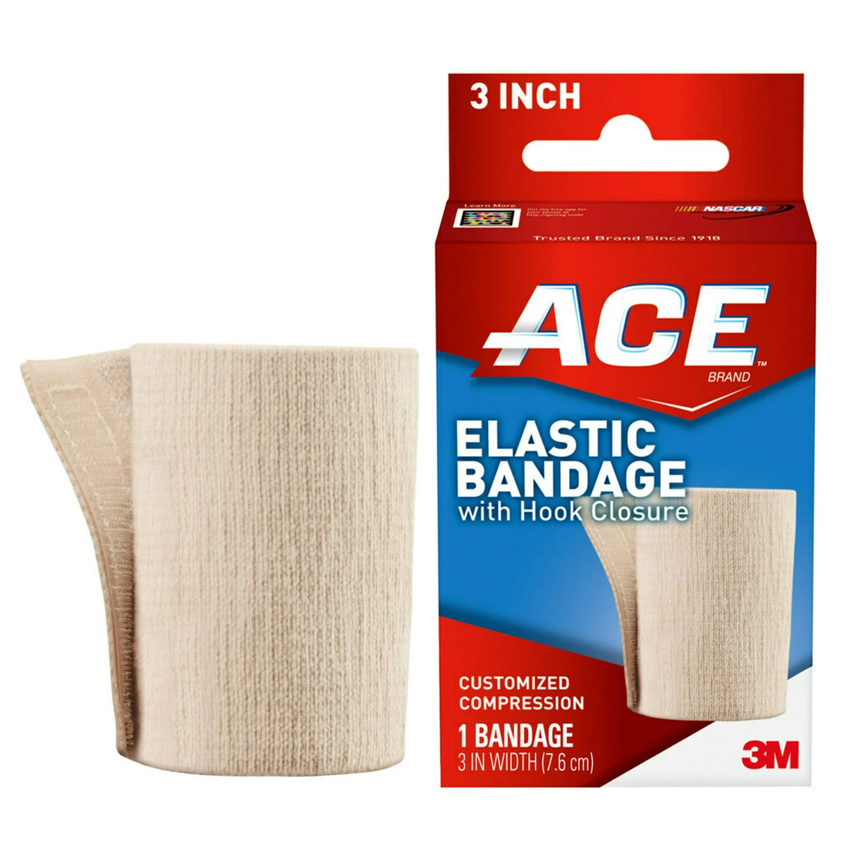 Image of 3M™ ACE™ Elastic Bandage with Hook Closure, 3" Tan