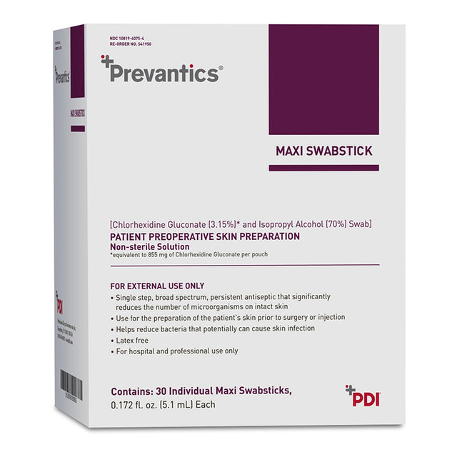 Image of Prevantics CHG/IPA Skin Antiseptic Maxi Swabstick