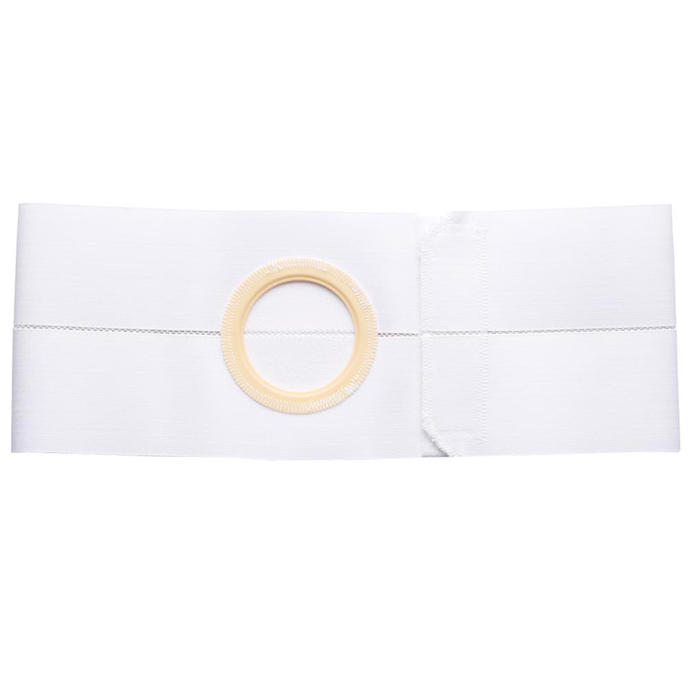 Image of 6" White, Regular Elastic, Nu-Form Belt, Prolapse Flap, Large, 3-1/8" Center Opening