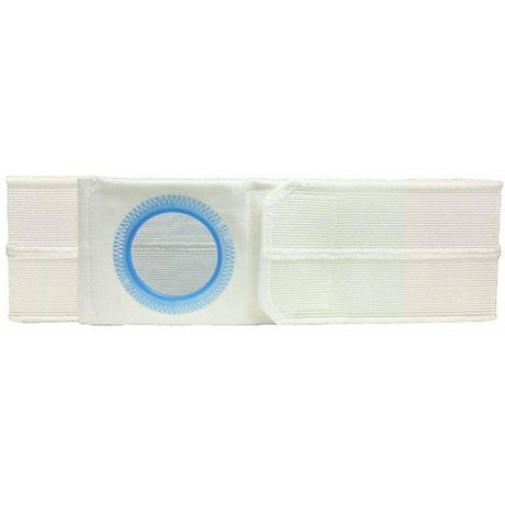 Image of 4" White, Regular Elastic, Flat Panel Belt, Prolapse Flap, Extra Large, 2-7/8" x 3-3/8" Center Opening