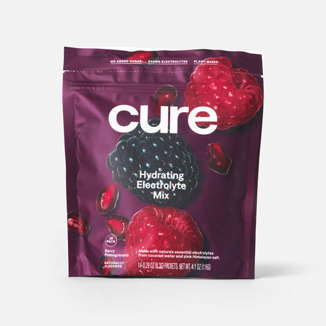 Image of Cure Hydrating Electrolyte Mix Pouch, Berry Pomegranate, 14 ct