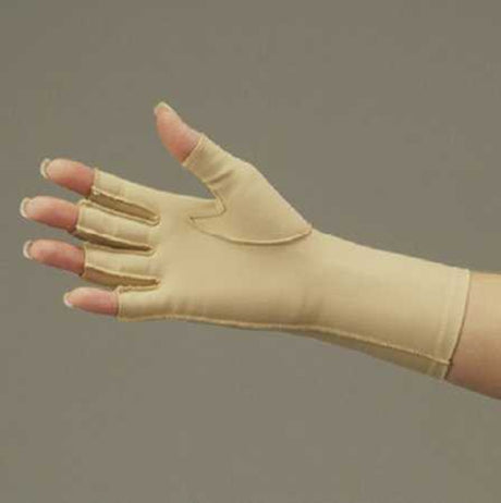 Image of DeRoyal Edema Glove, 3/4" Finger Over Wrist, Left, Champagne, Small