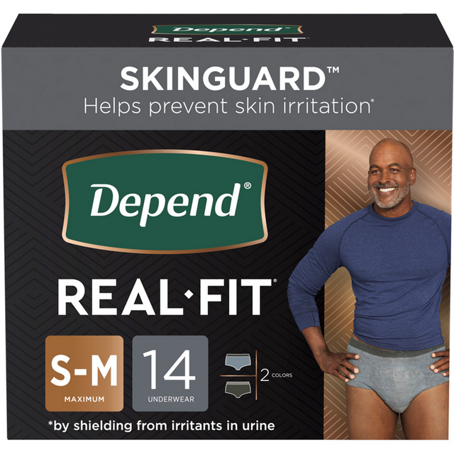 Image of Depend Underwear Real Fit for Men Small/Medium 28" - 40" - Discontinued by Manufacturer