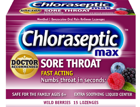 Image of Chloraseptic Max, Wild Berries, Sore Throat Lozenges, 15 ct.