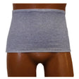 Image of Men's Wrap/Brief with Open Crotch Built-in Ostomy Barrier/Support Gray Medium 6-7 Dual