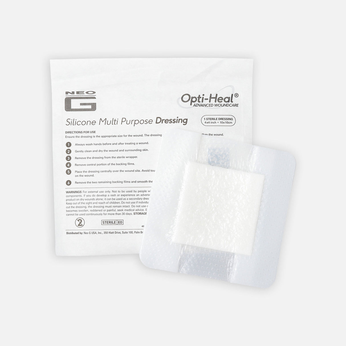 Image of Neo G Silicone Multi Purpose Dressing, 4" x 4"