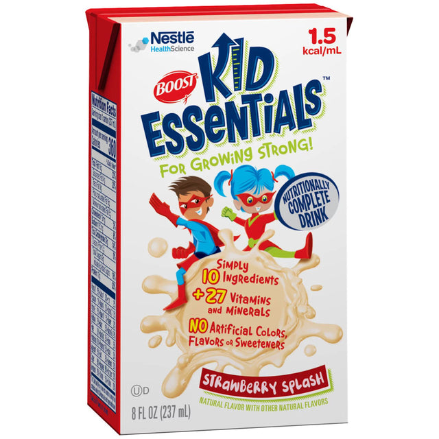 Image of Boost Kid Essentials 1.5, Strawberry Splash, 8 oz. Carton