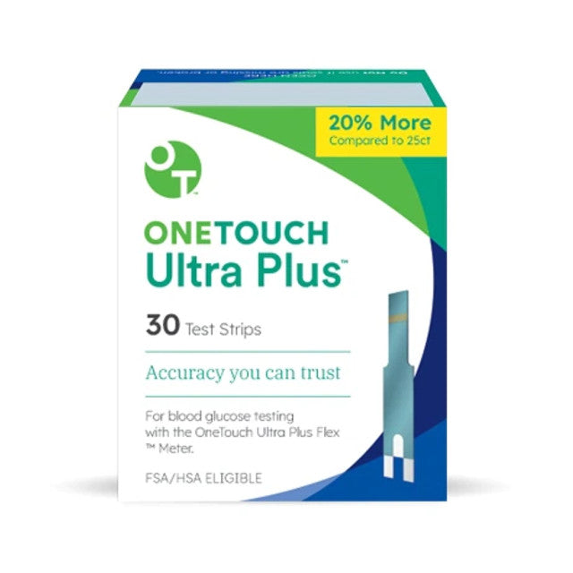 Image of One Touch Ultra Plus Test Strips (30 count)