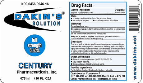 Image of Dakin's Solution Full Strength 0.5%, 16 oz. Bottle