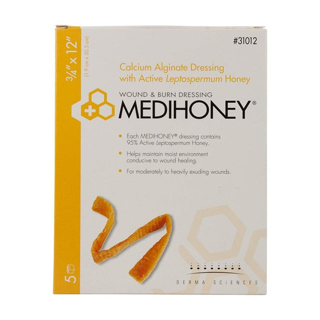 Image of MEDIHONEY Calcium Alginate Dressing .75" x 12" Rope