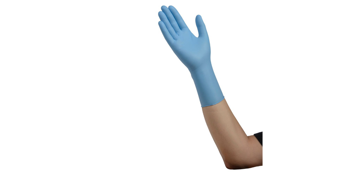 Image of Esteem Extended Cuff Powder-Free, Nitrile Exam Gloves, 12", Non-Sterile, X-Small, REPLACES 55N8850XP