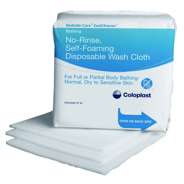 Image of Coloplast Bedside-Care® EasiCleanse™ Self Foaming Skin Washcloth, Latex-Free