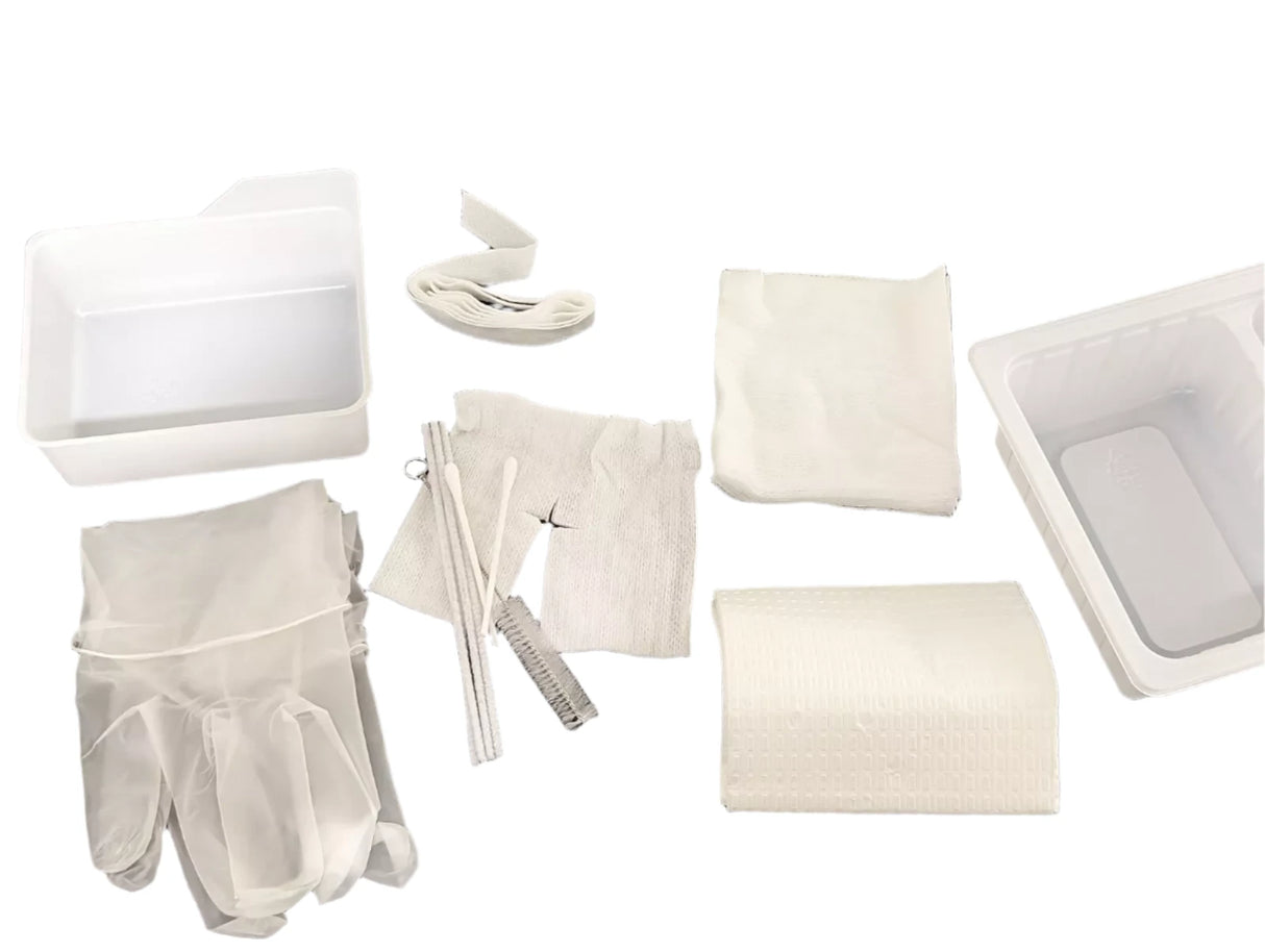 Image of Cardinal Health Essentials™ Tracheostomy Care Tray with PVC Powder-Free Gloves