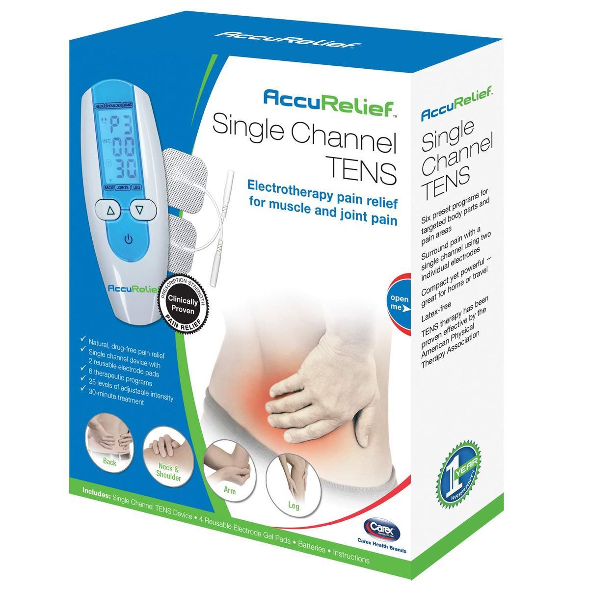 AccuRelief Universal TENS Unit Supply Kit - TENS Unit Pads and Lead Wires -  for AccuRelief Single and Dual Channel TENS Devices and TENS Units with