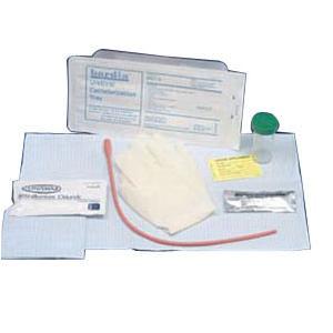 Image of BARDIA Red Rubber Urethral Catheter Tray 15 Fr