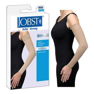 Jobst Bella Strong Lymphedema Armsleeve w/Silicone Band - 20-30mmHg Long  Black 6 