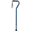 Image of Blue Crackle Design Offset Handle Cane with Gel Grip