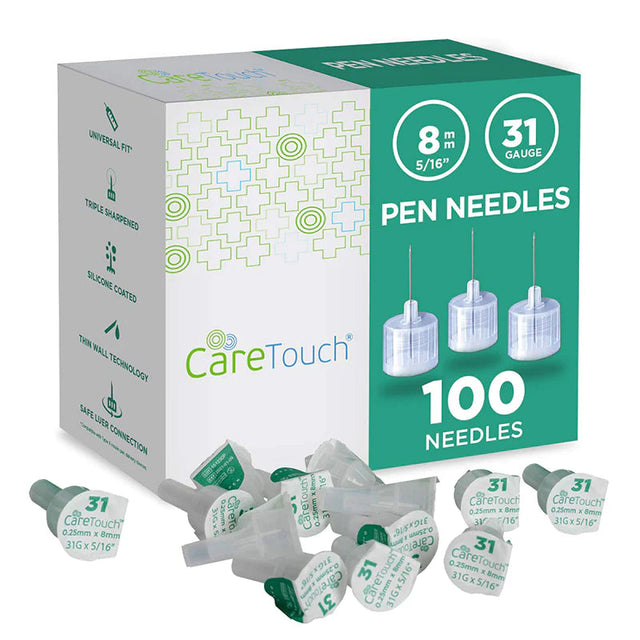 Easy Touch Pen Needles, 31g, 3/16 Inch (5mm) - Box of 100