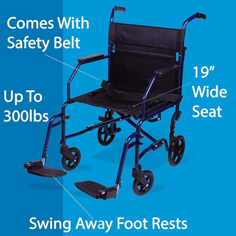 Carex Classics Transport Chair with Removeable Footrests