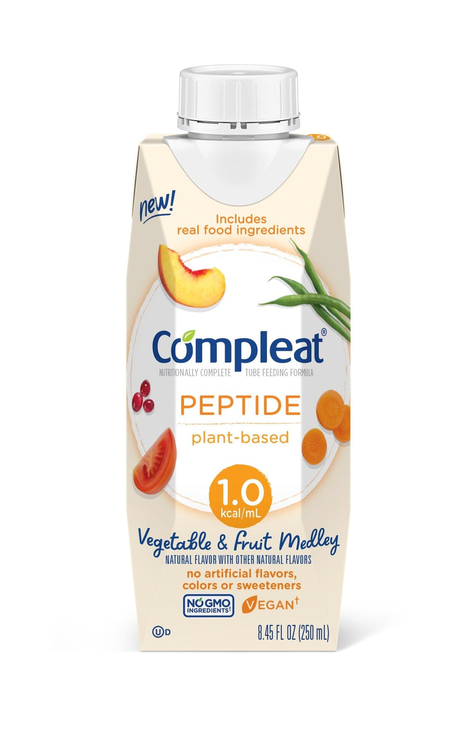 COMPLEAT Peptide 1.0 Vegetable & Fruit Medley Adult Formula, 250 mL Ca