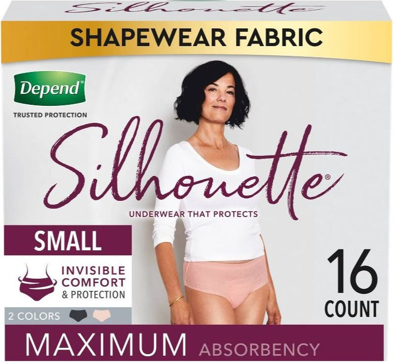 https://www.saveritemedical.com/cdn/shop/products/dependr-silhouetter-incontinence-underwear-for-women-maximum-absorbency-kimberly-clark-corp-size-s-16-count-package-224026.jpg?v=1657692283&width=801