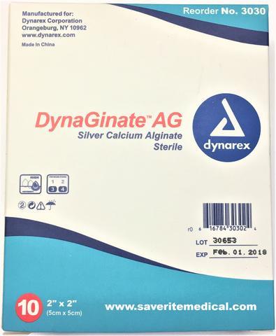 DynaGinate AG - Silver Calcium Alginate 2x2