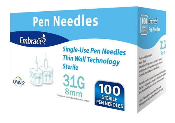 Droplet Pen Needle, 31g 8mm 100 Ct.