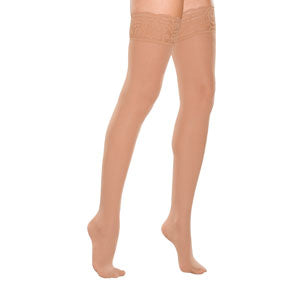 Image of EverSheer Thigh-High with Grip-Top, 15-20 mmHg, Medium, Long, Closed Toe, Suntan