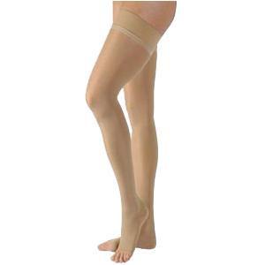 Image of EverSheer Thigh-High with Grip-Top, 30-40 mmHg, Small, Long, Open Toe, Suntan