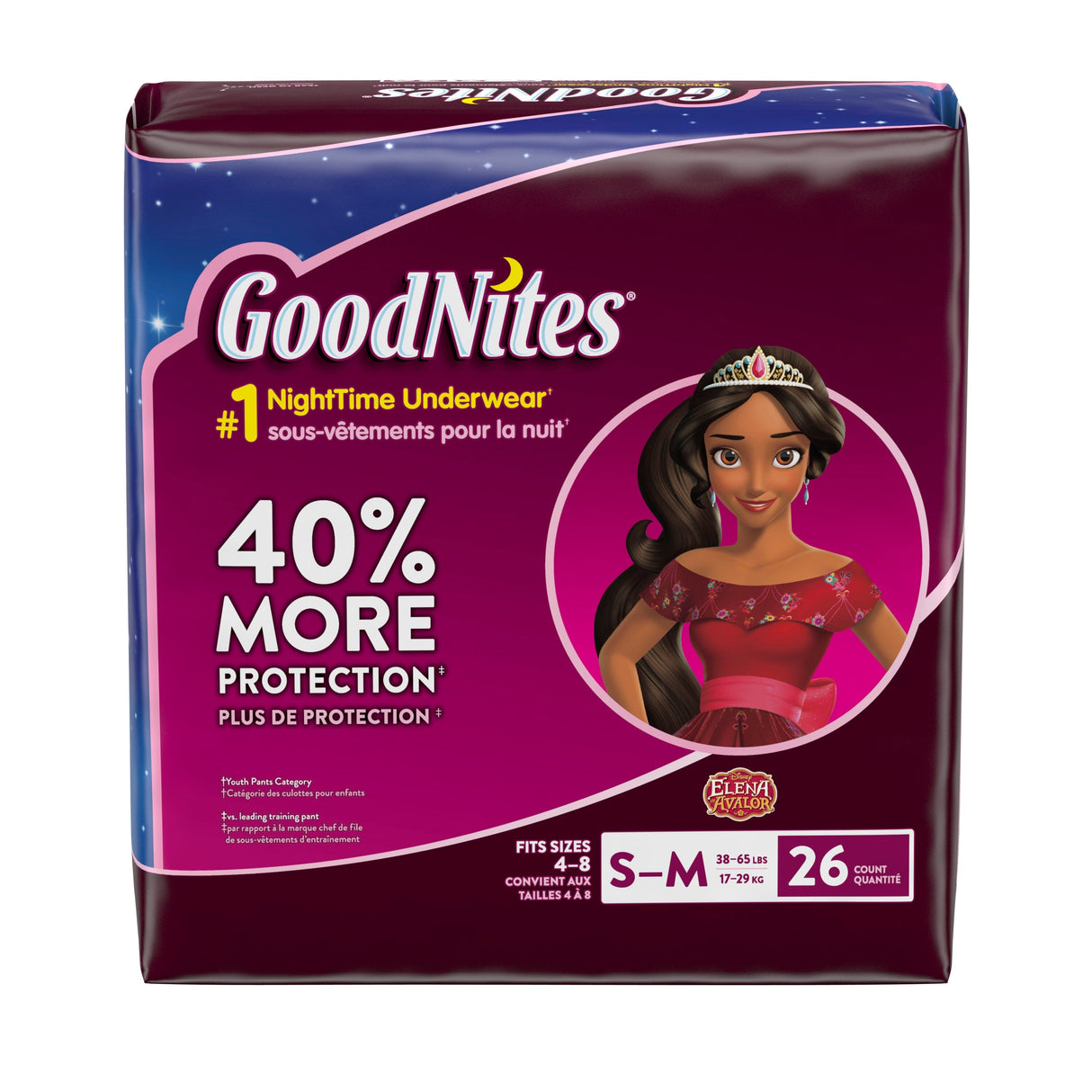 Goodnites Girls' Nighttime Bedwetting Underwear, Jumbo Pack, XS, S/M, L, XL  | 15-9 Count