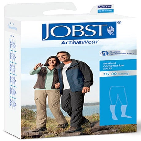 Image of JOBST ActiveWear Knee-High Moderate Compression Socks Small, Black