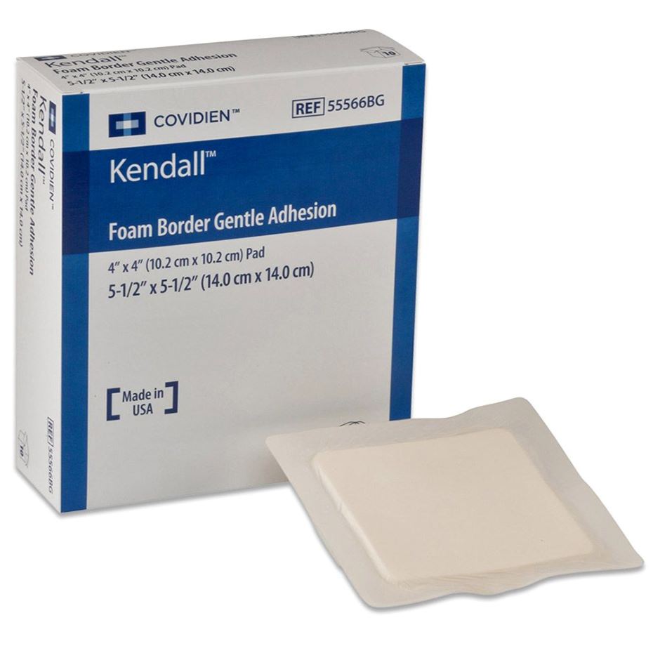 Image of Kendall™ Foam Border Gentle Silicone Adhesion Dressings