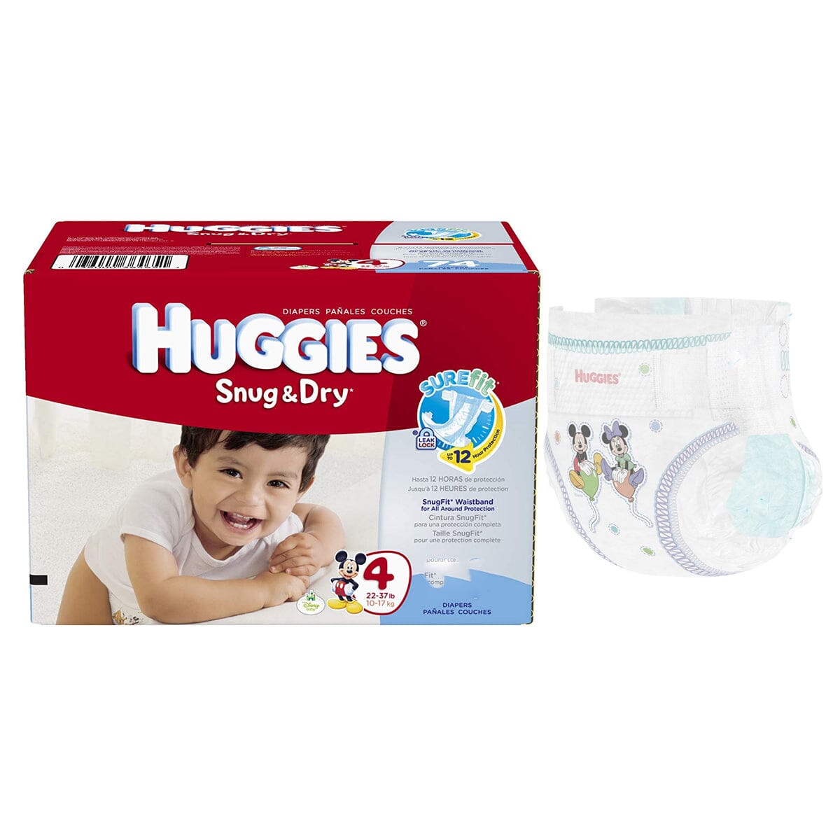 Kimberly Clark Huggies® Snug and Dry™ Baby Diaper, Size 4, Big Pack, 6 ...