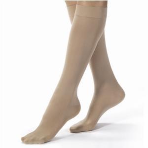 Image of Knee-High Extra-Firm Opaque Compression Stockings Medium, Silky Beige