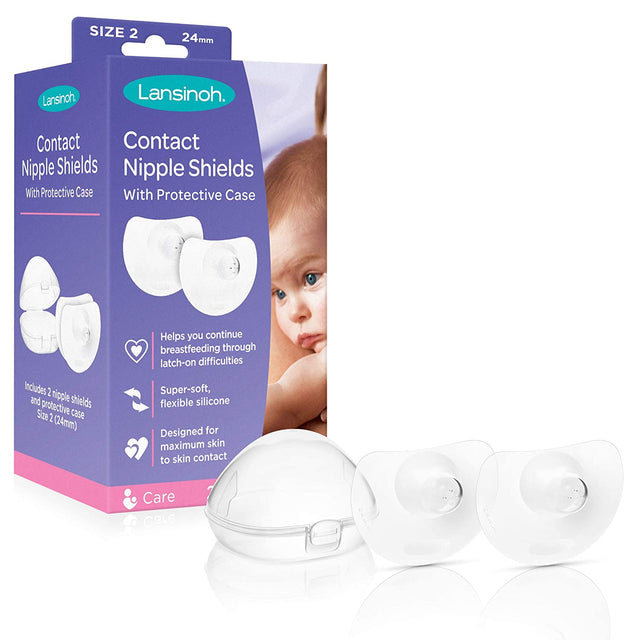 Lansinoh Contact Nipple Shield With Case - 24mm - 2ct : Target