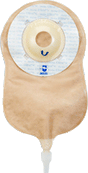 Image of Marlen Manufacturing UltraLite™ One-piece Urostomy Pouch with AquaTack™ Hydrocolloid Deep Convex Skin Barrier and E-Z Drain Valve 1-1/2" Opening, 9-1/4" L x 5-3/4" W, Transparent, 16Oz, Odor-proof