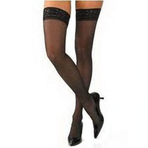 Image of Med Thigh-Hi, Black, Clsd Toe Ultrasheer, 30-40 mm